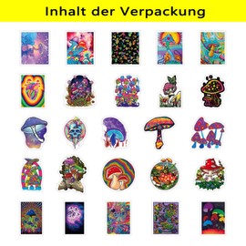 Pack of 50 Mushroom Vintage Stickers, Mushroom Stickers for Laptop, Waterproof Mushroom Stickers for DIY Scrapbook Accessories, Photo Album, Diary, Photo Book, Notebook, Journal, Calendar, DIY Design