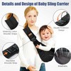 Sling Baby Carrier,Baby Carrier Newborn to Toddler,Adjustable and Lightweight Toddler
