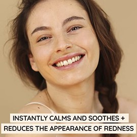 Aveeno Calm + Restore Crema facial hidratante facial para aliviar el enrojecimiento, no comedogénico, ceramida y vitamina B5, hidratante para piel seca y sensible, hipoalergénica, sin fragancia, 1.7 onzas