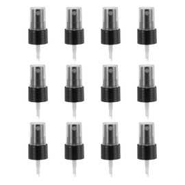 uxcell 12 Pcs Black Spray Top, 20/410 Fine Mist Sprayer Reusable Replacement Spray Bottle Pump Plastic Top for Essential Oil Hair and Body Sprays Bottle