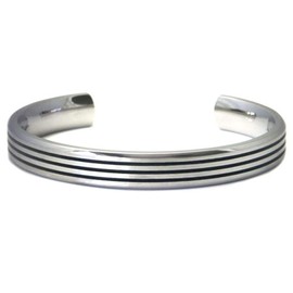Titanium 10MM Cuff Bangle w/ 3 Lines