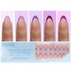 Dsixnails Uñas postizas de gel francés morado, 150 unidades, uñas