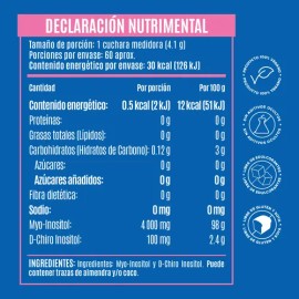Birdman Myo Inositol y D-chiro Inositol 4100 Mg  Relación 401  Sin Sabor  60 Porciones                                                                
