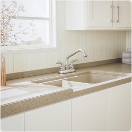 Phiestina 4-Inch 2 or 3 Hole Chrome Utility Sink/Laundry Faucet, with Centerset Rotatable Swivel 360° Spout and Garden Hose Threaded End, Slop Sink Tub Faucet with Water Supply Line, BF027-8-C