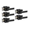 KNOBWELL 5 Pack Heavy Duty Matte Black Door Handle, Interior