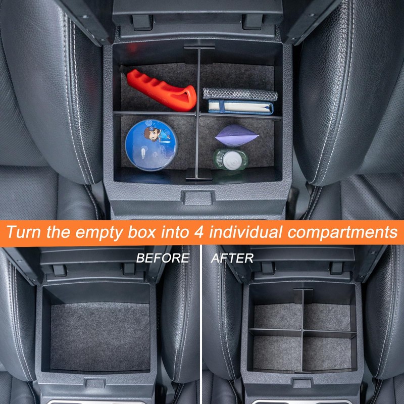 JKCOVER 2PCS Center Console Organizer Compatible with 2024 2025 Toyota