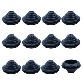 12PCS 1"(25mm) Rubber Grommets Firewall Plug Grommet for Wiring Protection, Waterproof Wire Grommet Tower Shaped, Used for Electrical Plumbing Valves