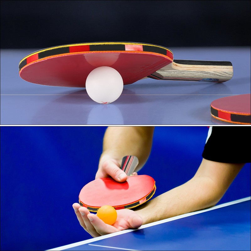 2pcs 7 Layers Wood Ping Pong Paddles Set With Balls