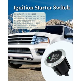 eosorssa Engine Push Start Stop Button Fit for Ford F150 F250 F350 Super Duty Expedition Fusion Edge 2015-2021, Replace DG9T14C376ADW DG9T-14C376-ADW
