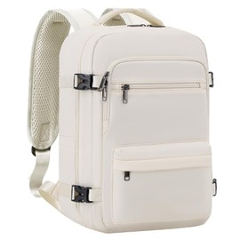 COOLIFE Hand Luggage Backpack for Ryanair 40 x 20 x 25 Travel Backpack Aeroplane 20L Small Hand Luggage Cabin Size Hand Luggage Bag with Laptop Compartment for Weekender Short Trip, White