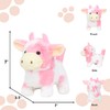 Easfan Walking Pink Cow Interactive Electronic Pet Plush Toy with