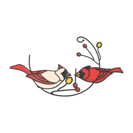 ECSiNG 1 PC Cardinal Bird Stained Window Hanging Ornaments Hummingbird Suncatcher Decoration for Home Gifts for Bird Lovers Family 15x9cm