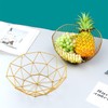Soulnioi Fruit Bowl Geometric Fruit Basket Iron Storage Basket Decorative
