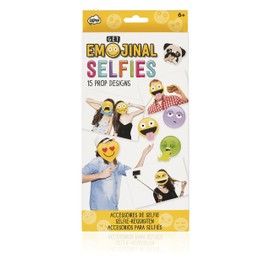 NPW NP37166 Emoticon Photo Booth Selfie Props Set, Paper, Get Emojinal