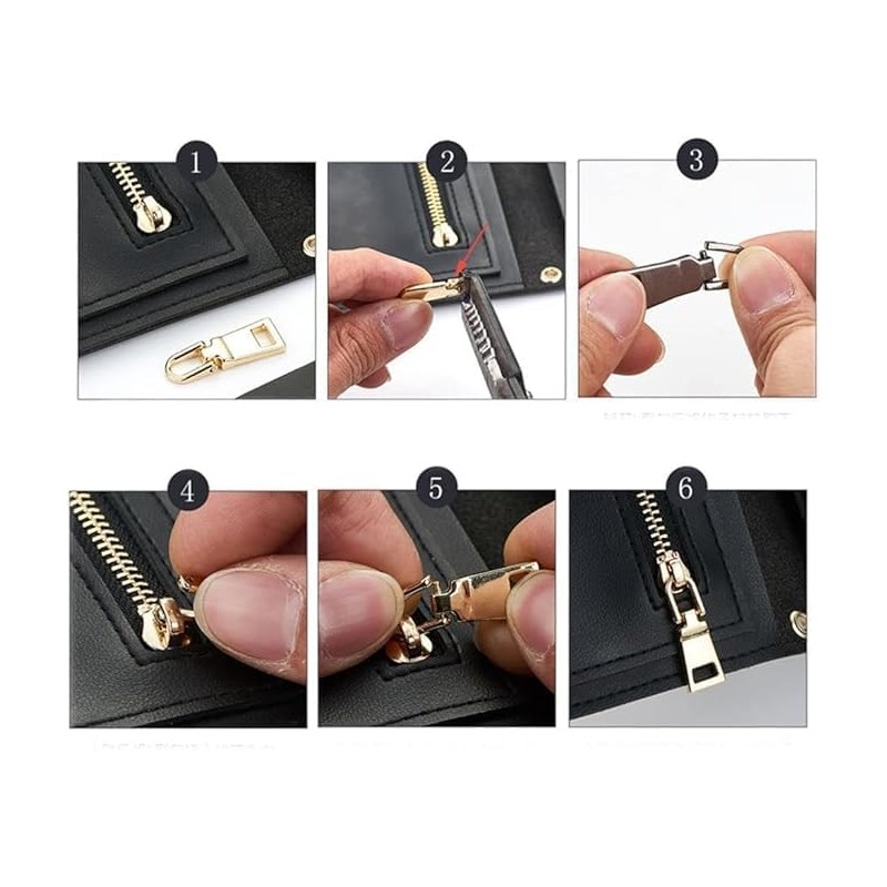 Gold Zipper Pull Replacement Zipper Repair, Zipper Slider Pull Tab,