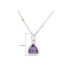 AFFY 6MM Trillion Shape Simulated Alexandrite Bezel-Set Dainty Solitaire Pendant