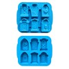 2PCS 3D Halloween Tombstone Coffin with Skulls Spider RIP Silicone