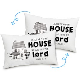 Bible Verses Throw Pillow Covers Religious Gifts Christian Gifts for Women, As for Me and My House We Will Serve Cushion Cover Decorative Pillowcase Home Decor Sofa Couch Bedroom Living Room - 75