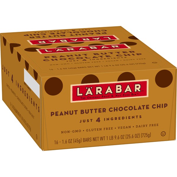 Larabar Snack Bar, Peanut Butter Chocolate Chip, 16 ct
