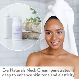 Neck Firming Cream by Eva Naturals - Firming Neck Cream for Tightening and Wrinkles - Neck Firming Cream Tightening Lifting Sagging Skin - Skin Tightening Cream For Face and Double Chin (1.7 oz)