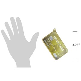 The Bridge Collection Credit Card Ornament - Glass Gold Card Ornament for Holiday Decor - Gold Credit Card Christmas Ornament - Funny Christmas Ornaments