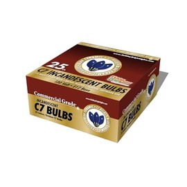Holiday Bright Lights Indoor/Outdoor C7 Incandescent Bulb Opaque Blue Boxed 25 Pack