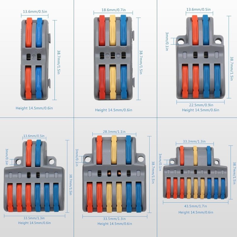 SYYQSIYU 54 Pcs Lever Wire Connectors Quick Wiring Lever Nuts,