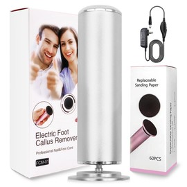 Foot File Callus Remover for Feet: Profesional Pedicure Tool for Summer - Adjustable Speed Electric Foot File Grinder for Skin and Calluses - with 60 Pcs Replacement Sandpaper Disk for Home SPA Salon