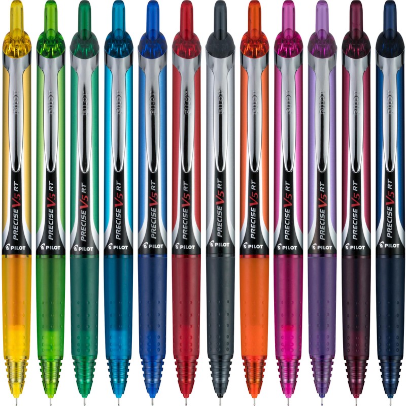 Pilot Precise V5 RT Refillable & Retractable Rolling Ball Pens,