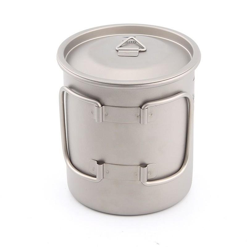 Keith Ti3203 14oz Titanium Foldable Handles Single Wall Cup for