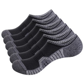 YUEDGE No Show Socks For Women Size 6-9, Breathable Anti-Odor Low Cut Thin Black Casual Everyday Athletic Invisible Socks, 6 Pairs