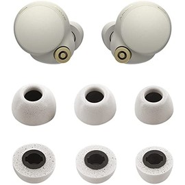 Rqker Foam Eartips Compatible with Sony WF-1000XM4 Earbuds, 3 Pairs S/M/L Size Soft Memory Foam Replacement Ear Tips Earbud Tips Foam Eartips Compatible with Sony WF-1000XM4, Gray SML