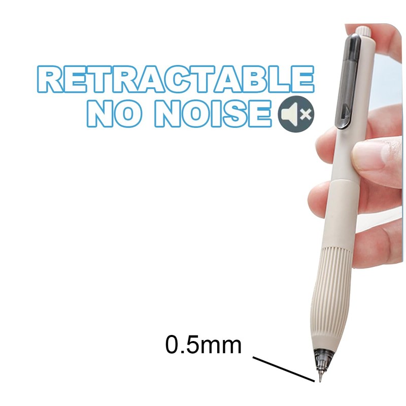 Craftsboys Gel Pens 0.5mm, Black Ink, Quick Drying, 6 Count,