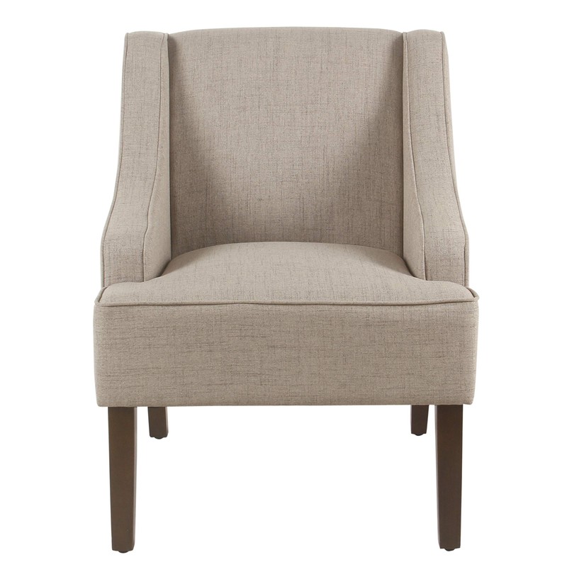 HomePop Swoop Arm Accent Chair, Tan