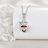 AXOMY Sacred Heart of Jesus Necklace 925 Sterling Silver Sacred