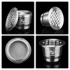 Compatible with Nespresso Stainless Steel Coffee Capsule Reusable Refillable Coffee