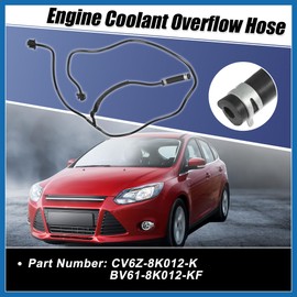 A ABSOPRO Engine Coolant Overflow Hose Expansion Tank Hose for Ford Focus 2.0L L4 Radiator Reservoir Hose Overflow Container Hose Replace CV6Z-8K012-K BV61-8K012-KF Item Replacement