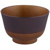 Canoe 73716 Traditional Japanese Color Wingback Coating Soup Bowl Eggplant
