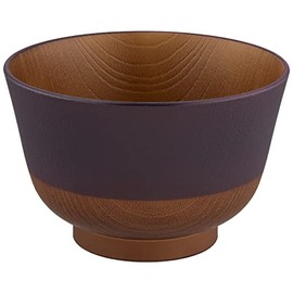 Canoe 73716 Traditional Japanese Color Wingback Coating Soup Bowl Eggplant Navy Blue