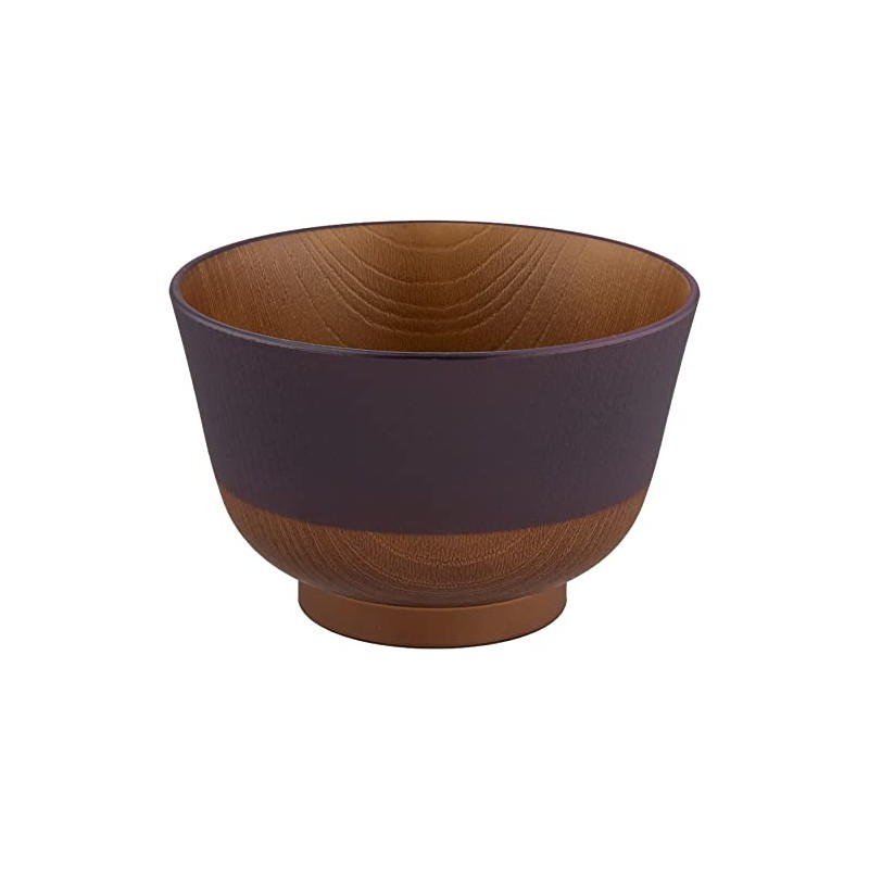 Canoe 73716 Traditional Japanese Color Wingback Coating Soup Bowl Eggplant