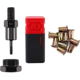 Amjoy Rivet Nut Tool Mandrel M3 and 10 Rivet Nuts, Rivet Tool Set Spare Part, Nutsert Tool Accessories Set Compatible with RZX/Astro Riveters