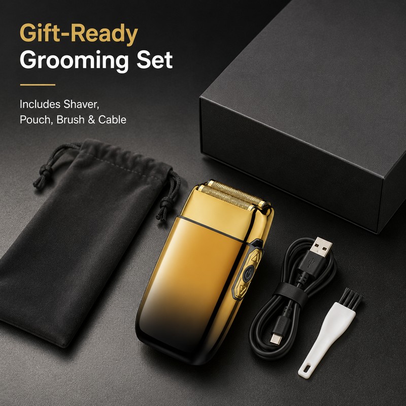 Rechargeable Electric Foil Shaver for Men – Portable Beard &