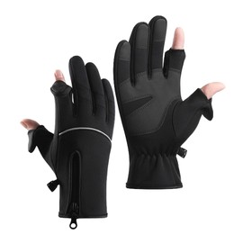 POONWEI Touch Screen Winter Gloves Waterproof Windproof Thermal for Running Cycling Driving Hiking for Men Women (Black, XL)
