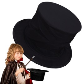 Magician Hat - Costume Hat | Magician Top Hat with Secret Compartment | Magician Spring Hat Dress Up Top Hats | Pàrty Comedy Show Supplies Hat Costume for Playing Card Màgical Show