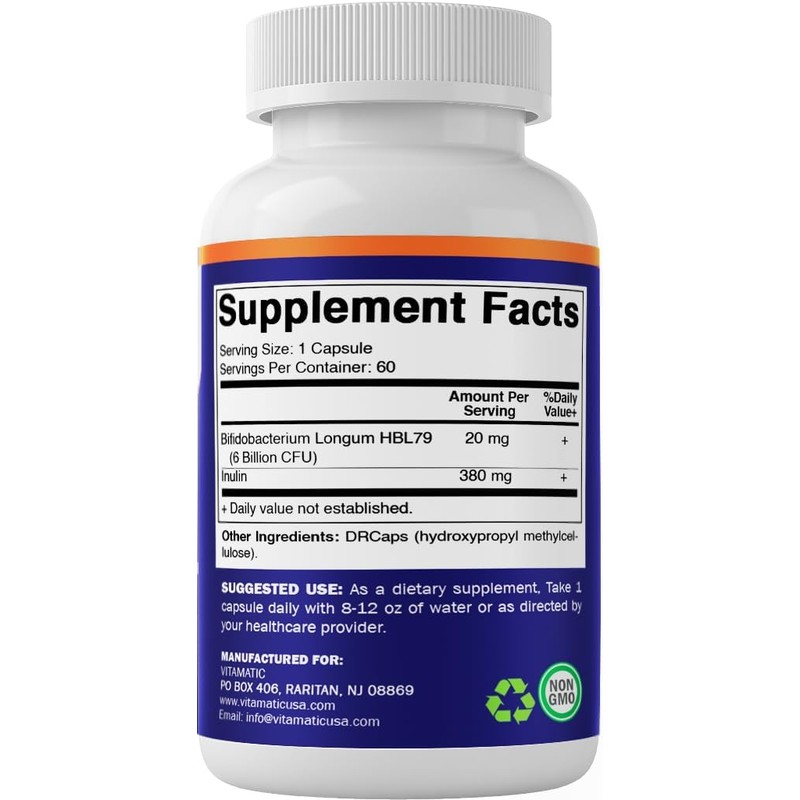 Vitamatic Bifidobacterium Longum 6 Billion CFU per DR Capsule -