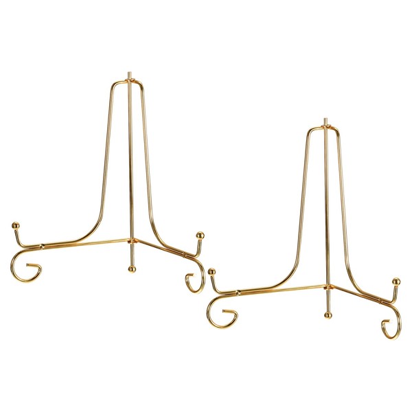 uxcell Plate Stand Display Iron Decorative Plate Holder Plated Metal