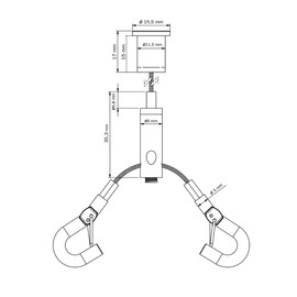 STAS Picture Hanging Systems Suspension Set with 2 Safety Hooks and Ceiling Mount (Pack of 2X)
