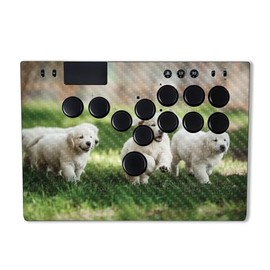 MightySkins Carbon Fiber Skin Compatible with Razer Kitsune - Puppy Pack | Protective, Durable Textured Carbon Fiber Finish | Easy to Apply | Made in The USA