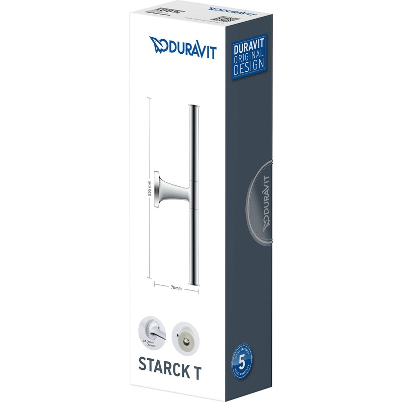 Duravit Starck T Wall Mounted Double Roll Holder Chrome