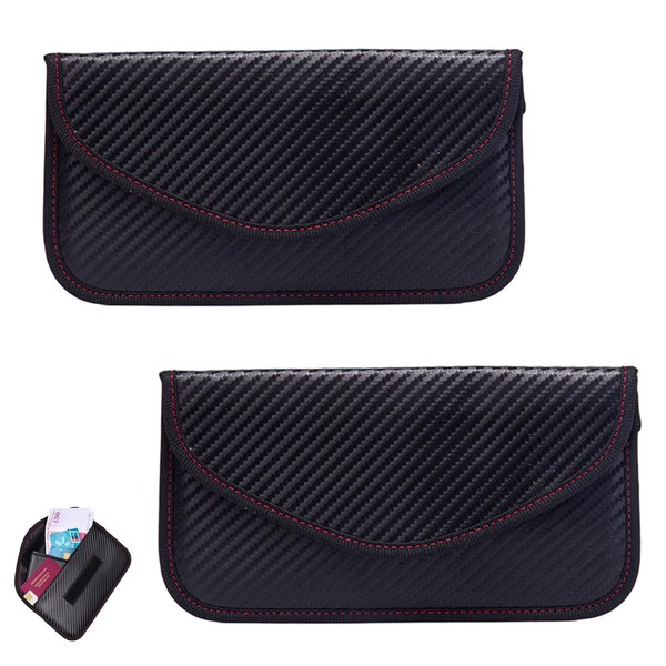 Gruvox 2 Piece Faraday Pouch for Ear Keys RFID Anti Theft Brush Key Bag Mobile Phone Signal Shielding Bag Identification Bag Car Key Bag Leather Car Key Signal Blocker Pouch